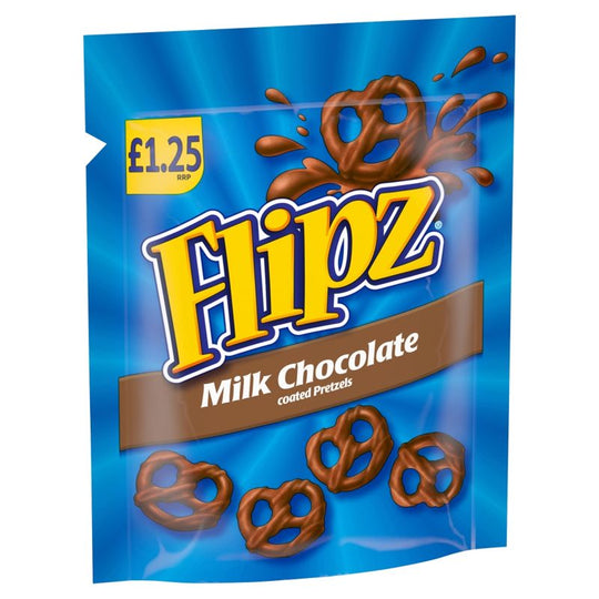 Flipz Milk Chocolate Coated Pretzels 80g PMP £1.25 - Case of 12