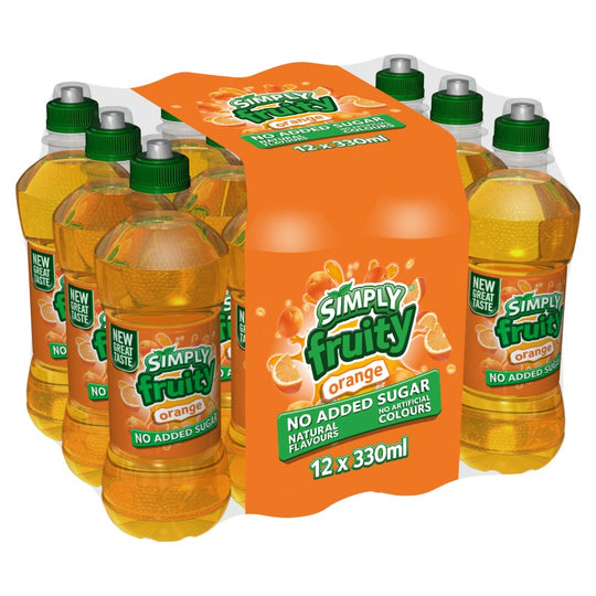 Simply Fruity Orange Juice Drink Bottles 330ml - Case of 12