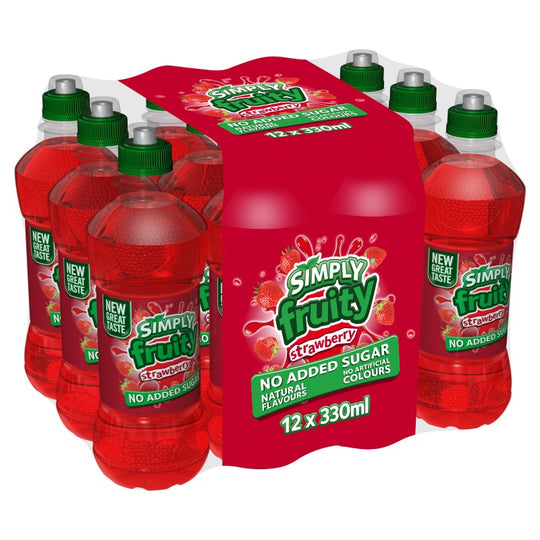 Simply Fruity Strawberry Juice Drink Bottles 330ml - Case of 12