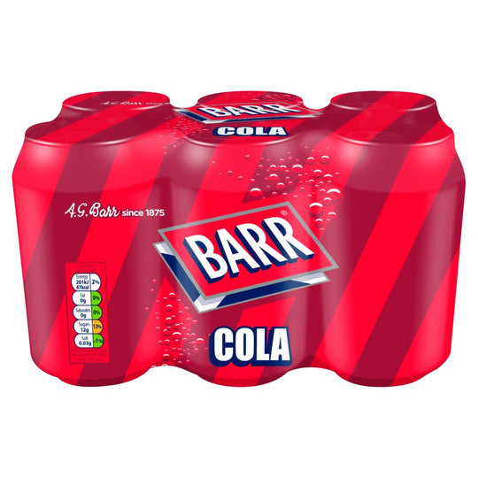 Barr Cola Cans 330ml 6 Pack - Case of 4