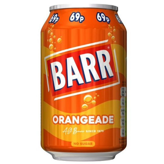 Barr Orangeade Cans 330ml PMP 69p - Case of 24