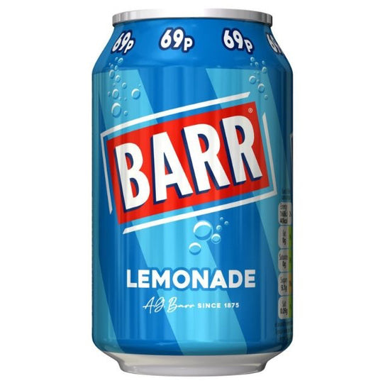 Barr Lemonade Cans 330ml PMP 69p - Case of 24