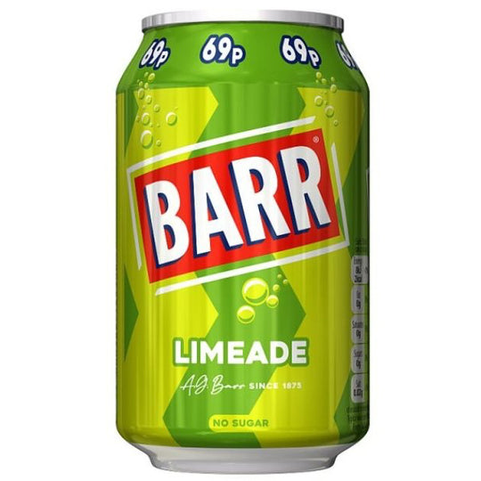 Barr Limeade Cans 330ml PMP 69p - Case of 24