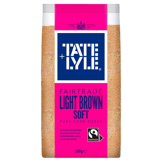 Tate & Lyle Light Brown Soft Pure Cane Sugar 500g - Case of 10