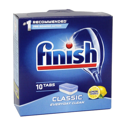 Finish Classic Dishwasher Tablets Lemon Sparkle 10 Pack - Case of 16