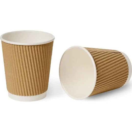 Caterpack Value Ripple Coffee Cups 8oz 25 Pack