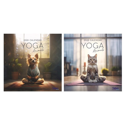 Square Calendar Animals Yoga Year 2026 - Case of 12