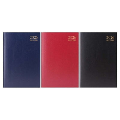 A4 Diary-Day A Page Diary Hard Backed Diary 2026 - Case of 5
