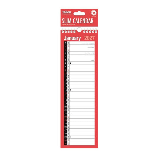 Calendar Slim Monthly Planner 2027 - Case of 12