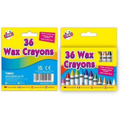 Art Box Wax Crayons 36 Pack