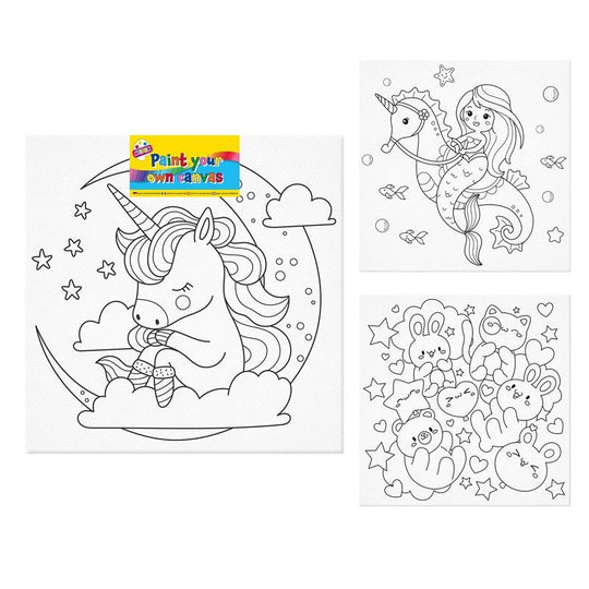 Paint Your Own Canvas Girls Designs