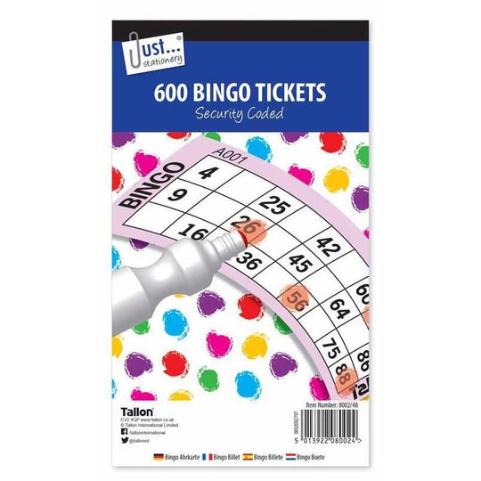 Jumbo Bingo Tickets 21 x 12cm - Case of 12