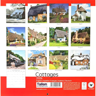 Square Calendar Coasts, Cottages & Scenes Year 2026 - Case of 12