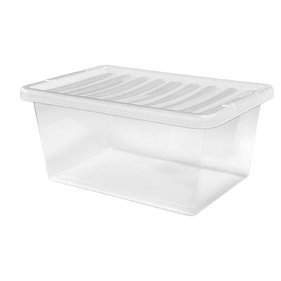Maxi Stackable Storage Container Box & Lid 45L Clear
