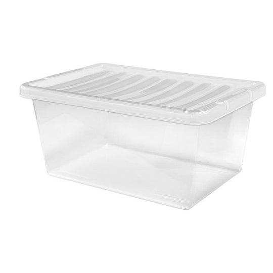 Maxi Stackable Storage Container Box & Lid 45L Clear
