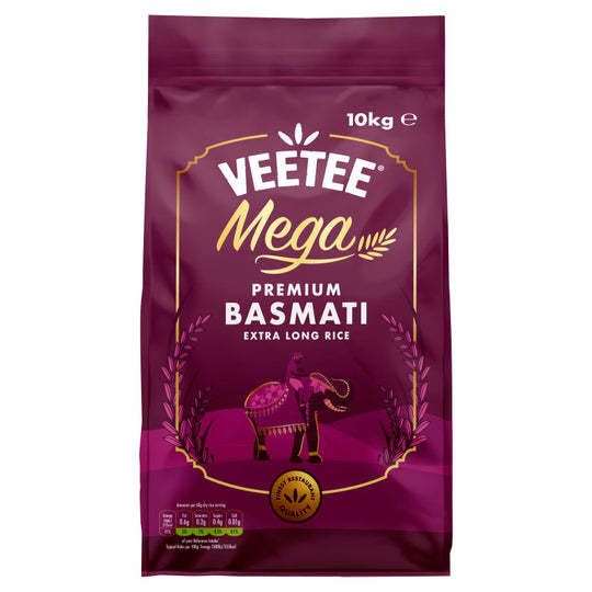 Pallet Deal : 98 x Veetee Mega Extra Long Basmati Rice 10kg Bags