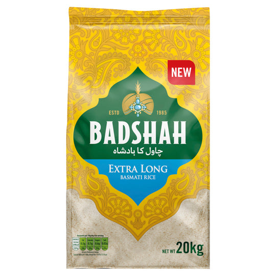 Pallet Deal : 50 x Badshah Extra Long Basmati Rice 20kg Bags