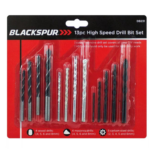 Blackspur Combination Drill Bit Set 13 Pack