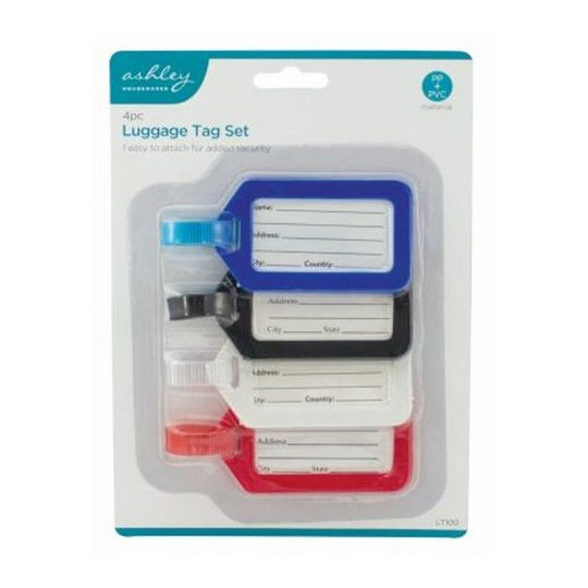 Ashley Housewares Luggage Tag Set Pack Wholesale - Main Image