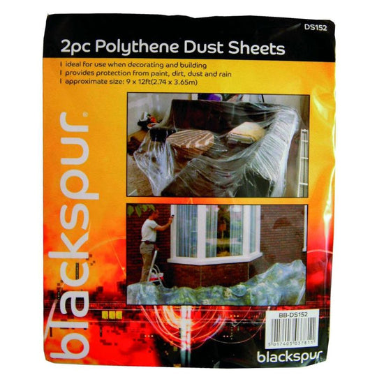 Blackspur Polythene Dust Sheet 2 Pack