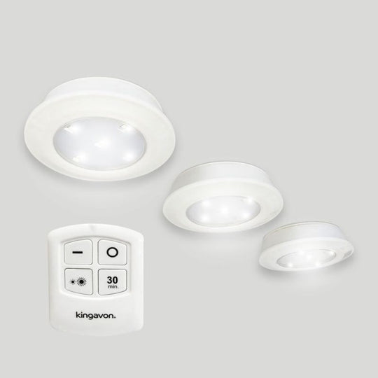 Kingavon Wireless Remote Control LED Light 3 Pack