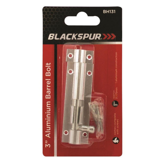 Blackspur Aluminium Barrel Bolt 3"