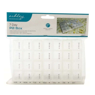Ashley Housewares 7 Day Clear Pill Box