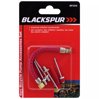 Blackspur Bicycle Pump Accessories 6 Piece