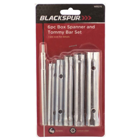 Blackspur Box Spanner & Tommy Bar Set 6 pack