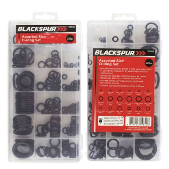 Blackspur Assorted size O Ring Set 225 Pcs