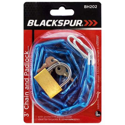 Blackspur Chain & Padlock 3'X 3.6mm