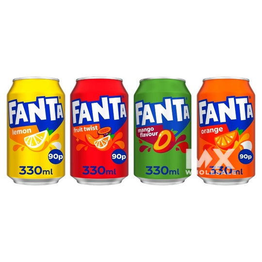 Pallet Deal : 2,784 x Fanta 330ml Cans Assorted Flavours (116x24pk)