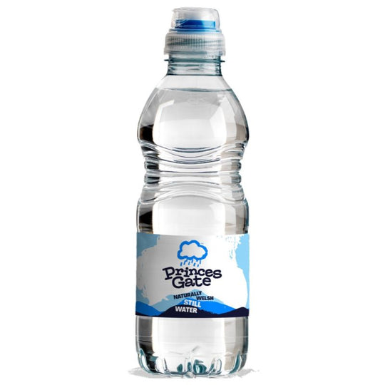 Princes Gate Still Spring Water Sports Cap 330ml Bottles - Case of 24.