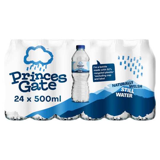 Princes Gate Still Spring Water 500ml Bottles - Case of 24