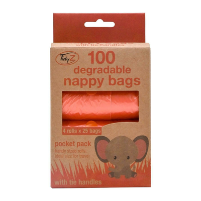 TidyZ Nappy Bags Pocket Pack 100pk
