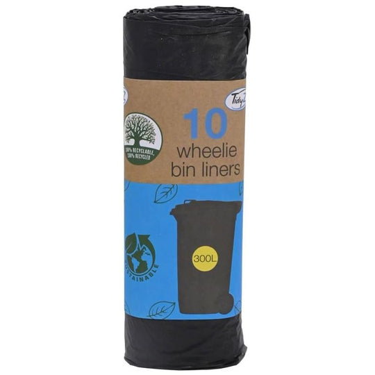Tidyz Extra Strong Black Wheelie Bin Bags 10 Pack Roll