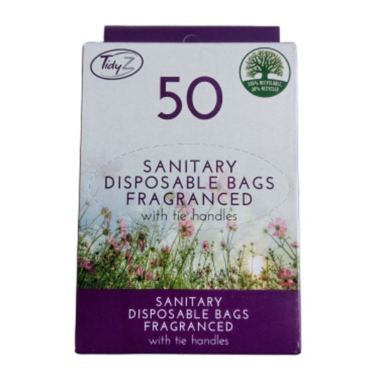Tidy Z Disposable Fragranced Sanitary Bags 50 Pack