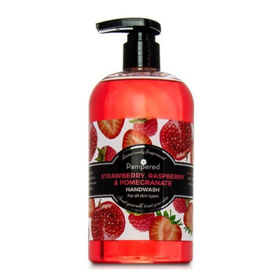 Pampered Fruity Handwash Strawberry Raspberry & Pomegranate 500ml - Case of 12