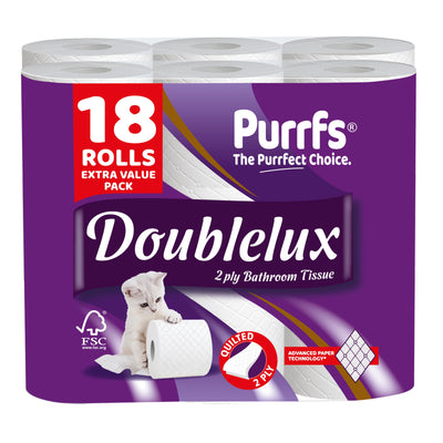 Doublelux Toilet Paper 18 Roll Pack - Case of 3