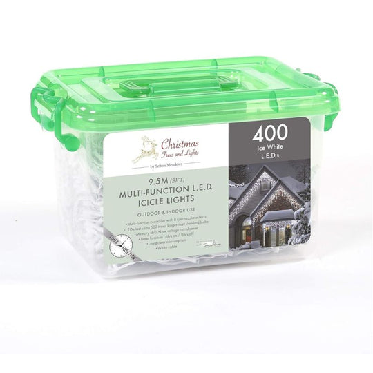 Snow Time Multi-Function Christmas Tree Light Ice White 400 LED