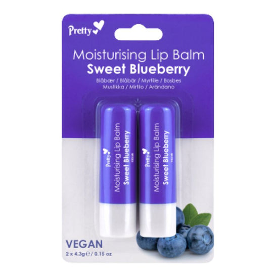 Pretty Moisturising Lip Balm Sweet Blueberry 2 pack - Case of 12