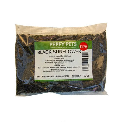 Peppy Pets Black Sunflower Seeds PM £1.79 - Case of 12