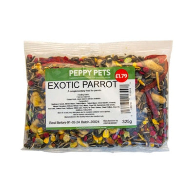 Peppy Pets Exotic Parrot Food 325g PM £1.79 - Case of 12
