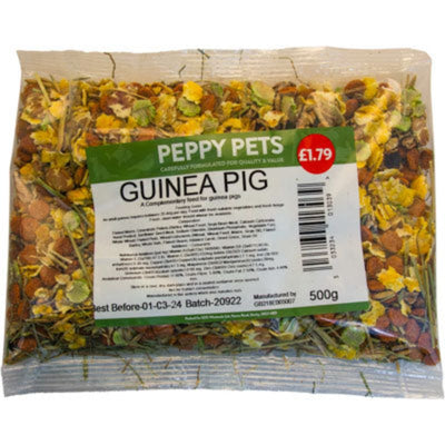 Peppy Pets Guinea Pig Food 500g - Case of 12