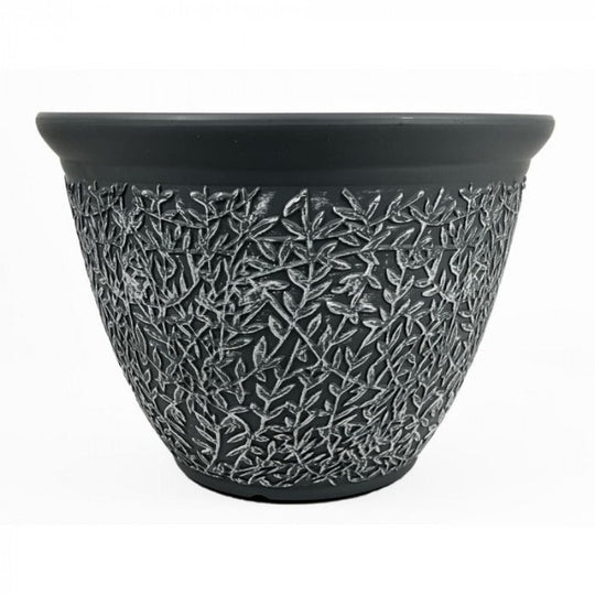 Siciliano Glazed Planter Grey 30cm