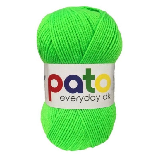 Pato Everyday Double Knitting Yarn - Case of 10 - Neon Green
