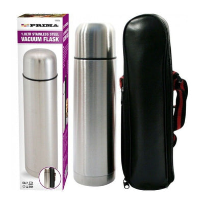 Prima Stainless Steel Vacuum Flask With Carry Case 1 Litre