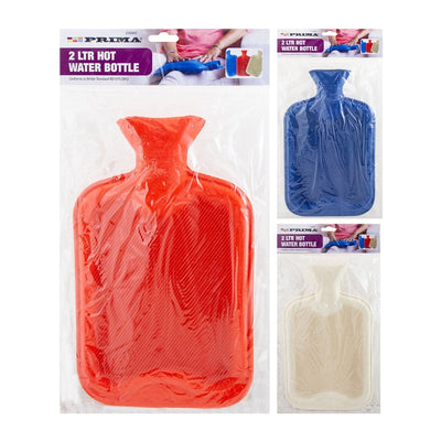 Prima Hot Water Bottle in Assorted Colours 2L