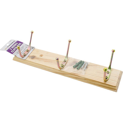 Prima Hat & Coat Rack 3 Hook