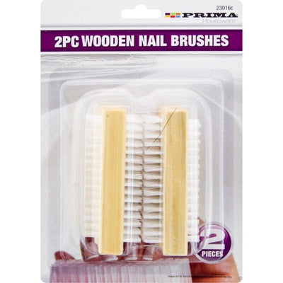 Prima Wooden Nail Brushes 2 Pack